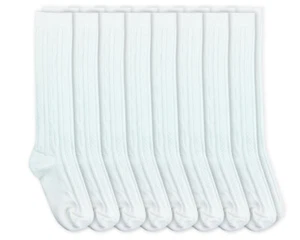 Jefferies Socks Girls Cable Knit Knee High Acrylic School Uniform Dress Sock 8PK - Picture 1 of 16