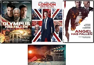 Olympus Has Fallen / London Has Fallen / Angel Has Fallen 3 DVD Set w Bonus Card - Picture 1 of 4