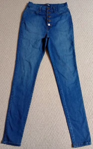 Fashion Nova Womens Size 11 (W29) Blue Rayon Blend Jeggings 23 - Picture 1 of 7