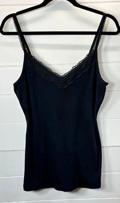 Camiseta sin mangas OLD NAVY para mujer Y2K Bella Swan encaje recortada correa ajustable capas L Foto 1 de 4