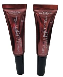 2x L'Oreal Paris Infallible Paints 336 Liquid Venom Lipstick Lip Gloss 0.27oz