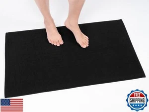 Cotton Paradise 100% Cotton Non Slip Bath Mats for Bathroom, 20x34 inch Soft - Picture 1 of 5