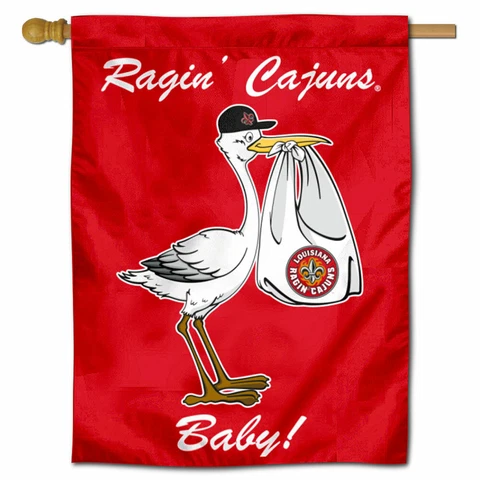University of Louisiana at Lafayette New Baby Gift Decorative House Flag Cover