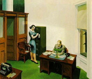 Office at night by Edward Hopper 100% handmade oil painting Reproduction EH012 - Picture 1 of 1