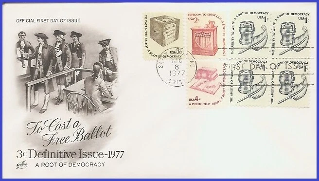 USA5 #1584 U/A ARTCRAFT 2 FDC Combo4  Early Ballot Box - Image 1 of 1