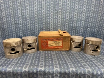 1928-1934 Ford Model A & B 1929 30 1931 NORS Set of 4 .100 O.S. Aluminum Pistons - Image 1 of 4