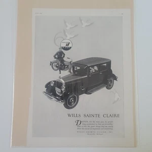 1926 WILLS SAINTE CLAIRE Six Car Ad 1926 Five Passenger Sedan Marysville MI - Picture 1 of 3
