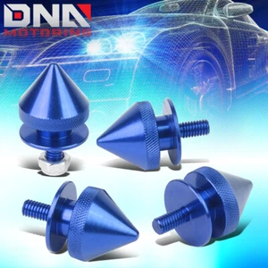 4Pcs Spike Style Quick Release Fasteners Bumper Trunk Fender Hatch Lids Blue - Picture 1 of 5