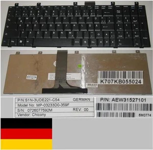 Teclado QWERTZ Alemán MSI M670 MP-03233D0-359F S1N-3UDE221-C54 AEW3152710 Negro - Imagen 1 de 1