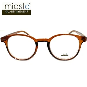 GAFAS DE LECTURA CON OJO DE CERRADURA REDONDAS MIASTO PREPPY + 2,50 CRISTAL MARRÓN OSCURO ~ PEQUEÑAS MEDIANAS - Imagen 1 de 2