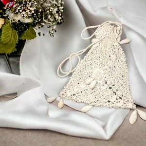 Vintage 1910 Crocheted Wedding Bag: Edwardian Era, Opulent And Stunning - Picture 1 of 5