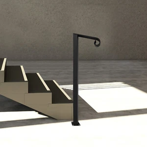 Retro Single Post Handrail Black Handrail Handrail Fit 1 or 2 Steps Handrail USA - Picture 1 of 12