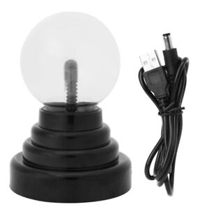New Glass Plasma Ball Hot USB Sphere for Lightning Lamp Light Party Black