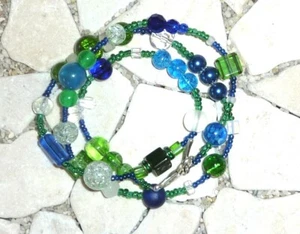 ★ DIY ★ Pulsera envolvente ★ verde y azul ★ - Imagen 1 de 4