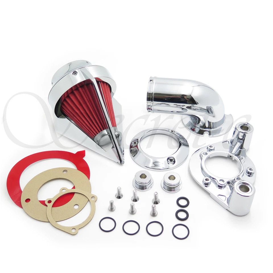 Kits de purificador de aire Spike aptos para Harley Davidson XL modelos Sportstar 1991-2006 cromo Foto 1 de 4