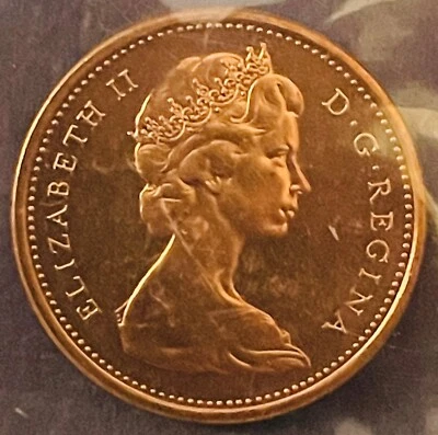2-1965 Canada SB-BE Very Rare 1 c Coin P/L Cameo & non Cameo Sealed from RCM Set - Image 1 of 4