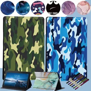 Colourful PU Leather Stand Cover Case For Lenovo M7/M8 3rd 4th/M9 Tablet +Pen - Picture 1 of 33