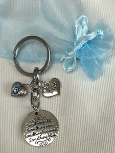 Qualcosa di Vecchio Qualcosa di Nuovo Qualcosa Prestito Sposa Blu Regalo Fortunato - Foto 1 di 1