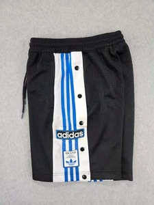 Adidas ADIBREAK Basketball Shorts Women XS Black Blue Girls Snaps Pockets Xsmall - Picture 1 of 10