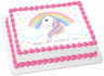 Handmade Edible Unicorn Wafer Paper Cake Topper - 8x10.5" Image For Birthday Cakes