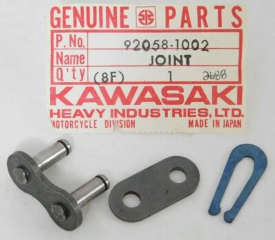 1 eslabón maestro de junta de cadena genuino Kawasaki KX420 KX400 KX250 KX 92058-1002 NUEVO DE STOCK Foto 1 de 3