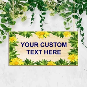 Wooden Hanging Plaque Personalised Garden Sign Summer House Shed Sign Home Decor - Picture 1 of 3