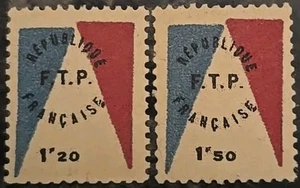 France WWII Libèration Stamps Evian #1-2 1944 Haute-Savoie F.t.p. Set Of 2 MNH - Picture 1 of 1