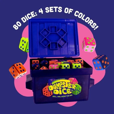 **Dados de contenedor de basura - Juego de dados familiares de ritmo rápido 丨Tablero de 4 jugadores // Foto 1 de 4