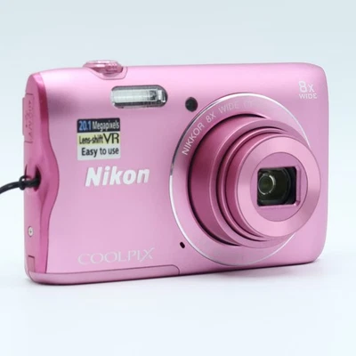 Nikon Coolpix A300 20.1MP Compact Digital Camera Pink Tested Boxed Full Kit - Image 1 of 4
