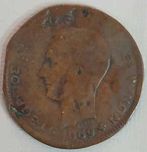1869 Greece 5 Lepta Antique World Coin - Picture 1 of 2