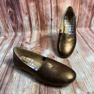 Born SEBRA Womens Sz 8 Copper Metallic Bronze Leather Loafers Flats Casual Shoes - Picture 1 of 10