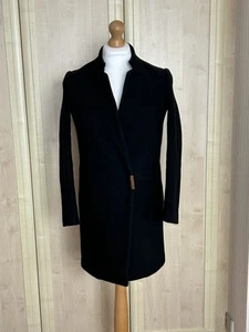 Feraud Women's Black Casual Lined Wool Trench Coat Jacket - Ladies Size UK 10 - Picture 1 of 10