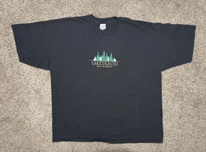 90s Lake Placid New York T-Shirt Herren Gr. XXL schwarz bestickt schwere Baumwolle Vintage - Bild 1 von 8