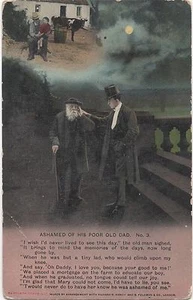 POSTCARD SONG CARDS Ashamed of his Poor Old Dad (1) - Picture 1 of 1