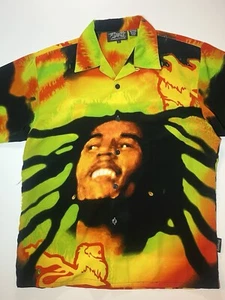 Dragonfly Y2K Men’s Vintage Festival Wear 2002 BOB MARLEY Colors Shirt, Size L - Picture 1 of 8