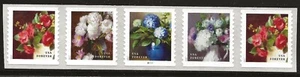 US Scott #5233-36, Plate #B1111 Coil of 5 2017 Flowers VF MNH - Picture 1 of 1
