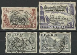 NIGERIA QE11 1953-58 2d,10s,£1 USED - Picture 1 of 1
