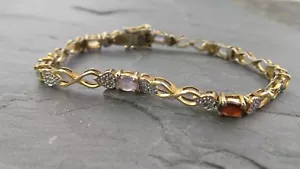Infinity Herzen Sterling Silber Armband Handarbeit 925 Silber 7,25 Zoll 10 Gramm - Bild 1 von 10