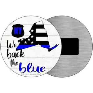 New York Back The Blue Placa Imán 3.5" Nevera Refrigerador Cocina Hogar - Imagen 1 de 2
