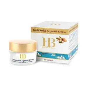 H&B 50 ml 1.76 oz Triple Active Argan Oil Face Cream Dead Sea Minerals - Picture 1 of 3