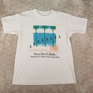 VTG Atlanta 1996 Newport Beach Olympic Torch Run Shirt Sz M/L Single Stitch - Picture 1 of 10