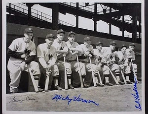 1948 Washington Senators MIckey Vernon George Case Autographed 8x10 Photo 17F - Picture 1 of 1