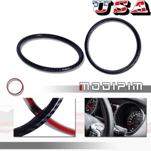 2PC Carbon Fiber Dash Speedometer Rings Cover Sticker For Ford Mustang 2015-2020 - Bild 1 von 12