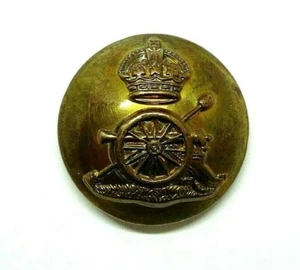 Knopf Artillerie Regiment Militär Uniformknopf Messing um 1940 24,8 mm London - Bild 1 von 3