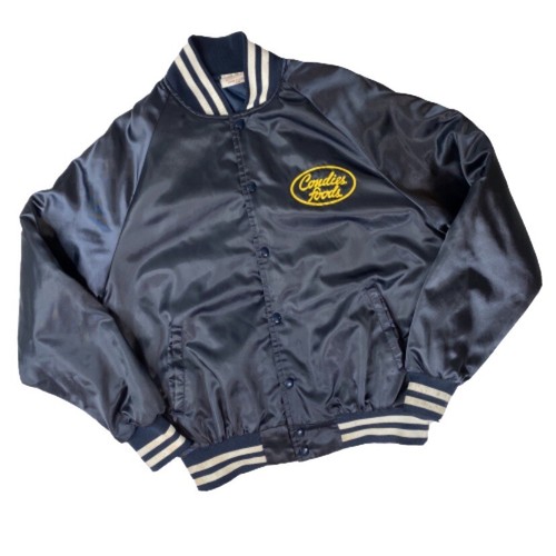 COACH Bomber vintage giacca a scatto camionista baseball allenatore caramelle spesa grande blu