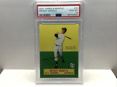 Topps X Mantle Mickey Mantle #33 2021 PSA 10 GEM MT Foto 1 de 4