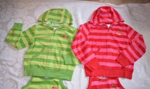 Gymboree CHERRY BABY Terry Stripe Hoodie Jacket NWT Choice Red Green 8 9 10 12 - Picture 1 of 3