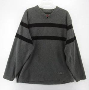 VINTAGE Structure Sweater Men Large Gray Sport Sweatshirt Fleece Pullover Logo * - Picture 1 of 11