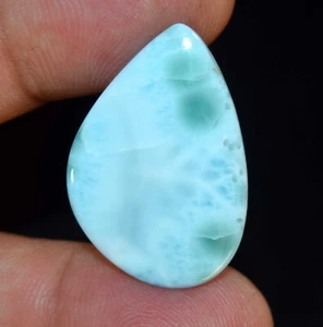 Pietra Preziosa Cabochon Larimar Naturale 25,50 Ct Pietra Sciolta per Creazione Gioielli - Foto 1 di 3