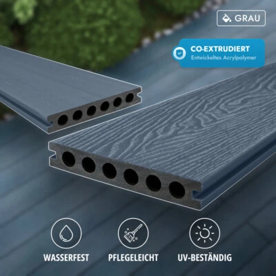 WPC Terrassendielen Holzoptik Premium Diele 2.Generation Kratzfestigkeit, Muster - Bild 1 von 4